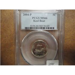 2004-P KEEL BOAT NICKEL PCGS MS66