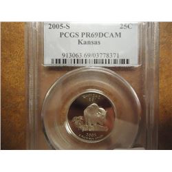 2005-S KANSAS QUARTER PCGS PR69 DCAM