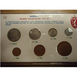 1964 NORWAY MODERN UNC TYPE SET