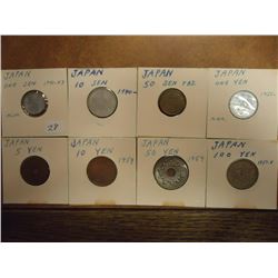 JAPAN 1,10 & 50 SEN AND 1,5,10,50 & 100 YEN