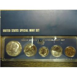 1966 US SPECIAL MINT SET WITH BOX 40% SILVER JOHN F. KENNEDY HALF DOLLAR