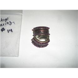 Purple vintage earrings clip ons