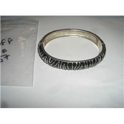 Zebra pattern metal cuff bracelet