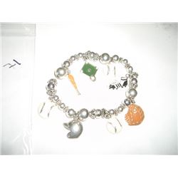 Sports charm bracelet
