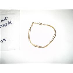 Monet gold thin braided bracelet