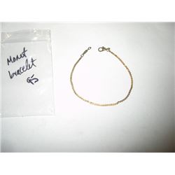 Monet gold thin braided bracelet
