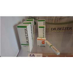 7 BOXES DR BELTER PRODUCTS, 4 LINIE A LOTION, 1 LINIE A CREAME, 1 LINIE A PACKING MASK. 1 LINIE A CL