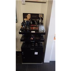 YOUNG BLOOD DISPLAY WITH ALL TESTERS AS PICTURED INCLUDING ALL CONTENTS OF CABINET