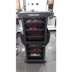 ROLLING STYLIST CART WITH ALL ITEMS IN IT OR ON IT