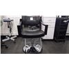Image 2 : HIGH END LEATHER ADJUSTABLE  STYLIST CHAIR  WITH BOOSTER SEAT
