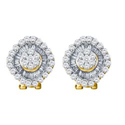14K Yellow Gold Jewelry 1.54 ctw Diamond Earrings - WGD55009