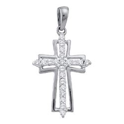 10K White Gold Jewelry 0.24 ctw Diamond Pendant - WGD48794