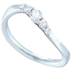 14K White Gold Jewelry 0.22 ctw Diamond Ladies Ring - WGD26219