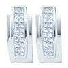 Image 1 : 14K White Gold Jewelry 1.0 ctw Diamond Hoop Earrings - WGD53478