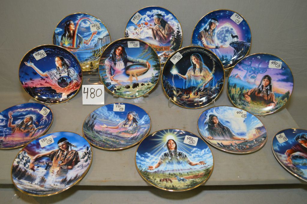 Lot of Thirteen Franklin Mint Royal Doulton Ltd Edition Collector's