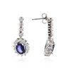 Image 2 : 14KT White Gold 2.30 ctw Sapphire and Diamond Earrings