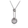 Image 1 : 18KT White Gold 0.34 ctw Diamond Pendant With Chain