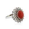 Image 2 : 14KT White Gold 3.85 ctw Agate and Diamond Ring