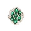 Image 1 : 14KT White Gold 2.55 ctw Emerald and Diamond Ring