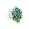 Image 2 : 14KT White Gold 2.55 ctw Emerald and Diamond Ring