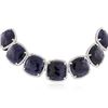 Image 1 : 14KT White Gold 309.68 ctw Sapphire and Diamond Necklace