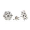 Image 2 : 14KT White Gold 1.57 ctw Diamond Earrings
