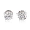 Image 1 : 14KT White Gold 1.53 ctw Diamond Stud Earrings