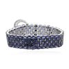 Image 2 : 18KT White Gold 88.40 ctw Sapphire and Diamond Bracelet