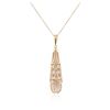 Image 2 : 14KT Rose Gold Chandelier Crystal Pendant With Chain