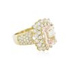 Image 2 : 14KT Yellow Gold 3.06 ctw Morganite and Diamond Ring