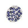 Image 1 : 14KT White Gold 6.56 ctw Sapphire and Diamond Ring