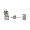 Image 2 : 14KT White Gold 0.50 ctw Diamond Stud Earrings
