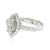 Image 2 : 14KT White Gold 1.83 ctw Marquise Cut Diamond Ring