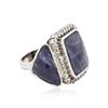 Image 2 : 14KT White Gold 20.59 ctw Sapphire and Diamond Ring
