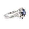 Image 2 : 14KT White Gold 1.84 ctw Sapphire and Diamond Ring