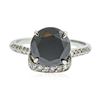 Image 1 : 18KT White Gold 2.99 ctw Black Diamond Ring