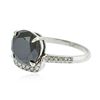 Image 2 : 18KT White Gold 2.99 ctw Black Diamond Ring