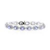 Image 1 : 14KT White Gold 10.40 ctw Tanzanite and Diamond Bracelet