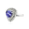 Image 2 : 14KT White Gold 4.94 ctw Tanzanite and Diamond Ring