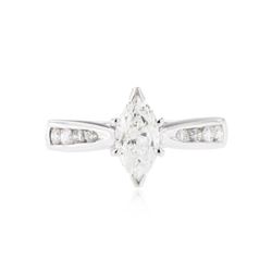 Platinum 0.92 ctw Diamond Ring
