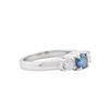 Image 2 : 14KT White Gold 0.85 ctw Fancy Blue Diamond Ring