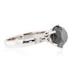 Image 2 : 14KT White Gold 3.22 ctw Black Diamond Ring