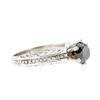 Image 2 : 14KT White Gold 1.15 ctw Black Diamond Ring