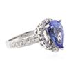 Image 2 : 14KT White Gold 2.87 ctw Tanzanite and Diamond Ring