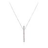 Image 2 : 14KT White Gold 0.58 ctw Diamond Pendant With Chain