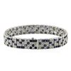 Image 2 : 18KT White Gold 9.52 ctw Sapphire and Diamond Bracelet