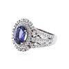 Image 2 : 14KT White Gold 3.31 ctw Tanzanite and Diamond Ring