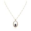 Image 1 : 14KT Yellow Gold 4.26 ctw Tanzanite and Diamond Pendant With Chain
