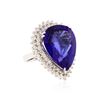 Image 2 : 14KT White Gold GIA Certified 23.20 ctw Tanzanite and Diamond Ring