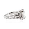 Image 2 : 14KT White Gold EGL USA Certified 2.03 ctw Diamond Ring